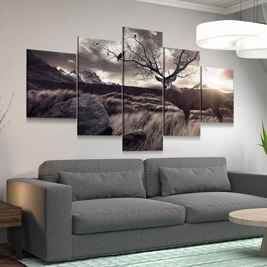 Badlands Deer Painting - Amazing Canvas Prints