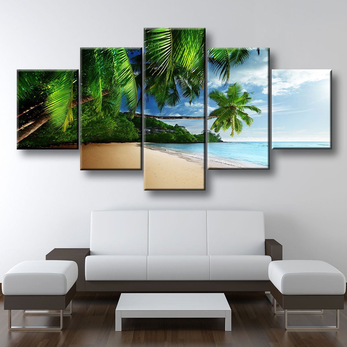 Tropical Beach And Palm Trees Canvas Print - Amazing Canvas Prints