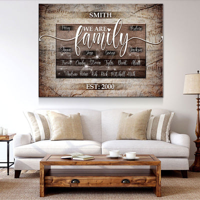 We Are Family Personalized Premium Canvas - Amazing Canvas Prints