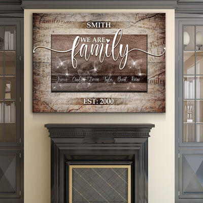 We Are Family Personalized Premium Canvas - Amazing Canvas Prints